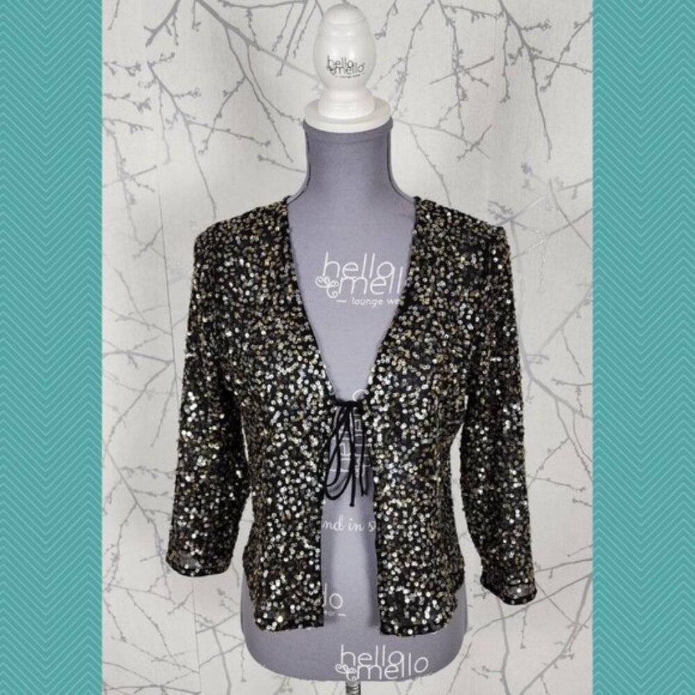 Sorbet Sequin Tie Front Sheer Cardigan Fairy Party